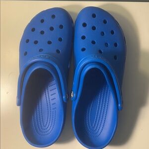 CROCS Bright Cobalt Blue Classic Rubber Slip On Clogs Size 12 Men’s $50